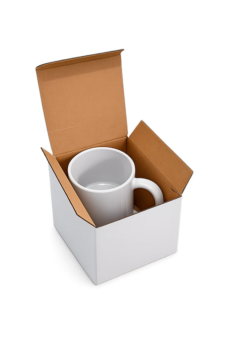 Taza Blanca para Sublimar 11 Oz. Color Make Grado AAA + Caja individual