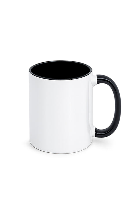 Taza con color interno y asa negro para sublimación ColorMake