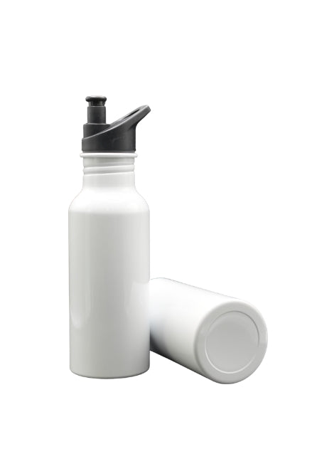 Botella Aluminio 600 ml  Blanco Orca (48 u)