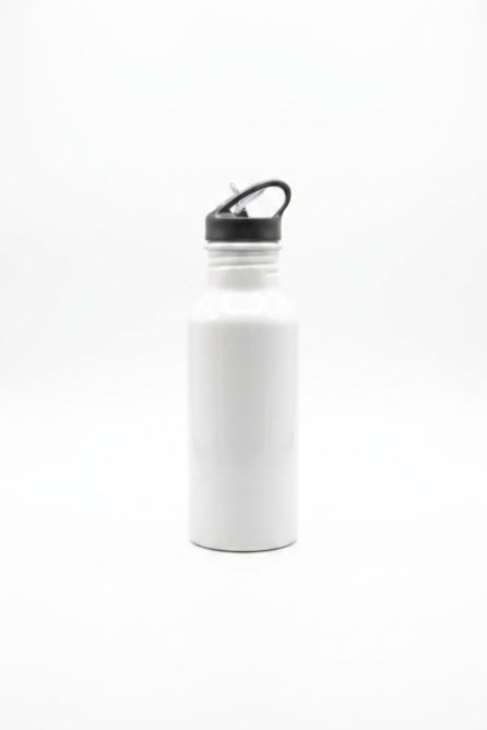 Botella Aluminio 600 ml con B Plegable blanca Orca (48 u)