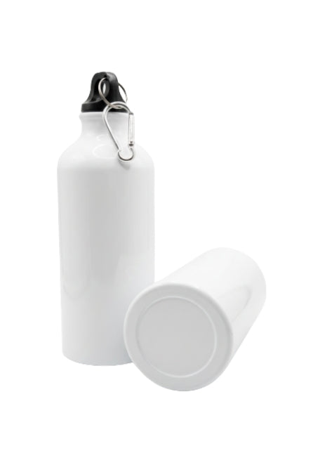 Botella Deportiva de Aluminio de 600 ml. Blanco. Orca (48 u)