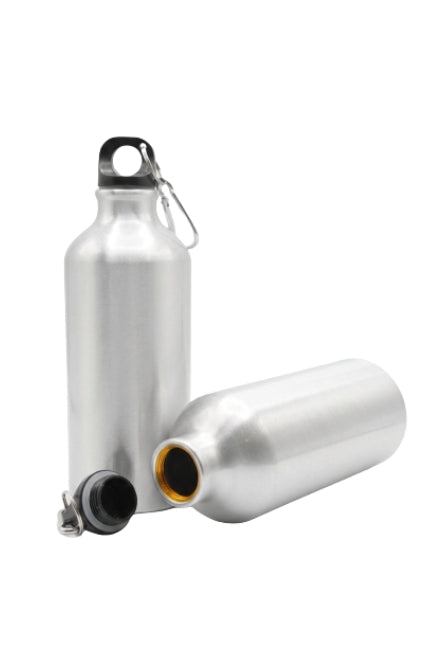 Botella Deportiva de Aluminio de 600 ml.  Plata. Orca (48 u)