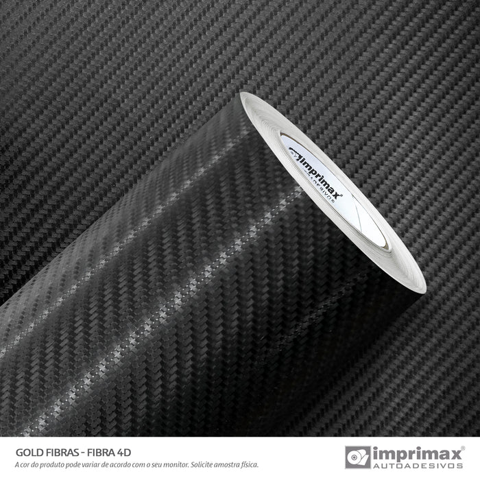Vinilo Gold Fibra Preto 4D 1,40x50 mts Imprimax