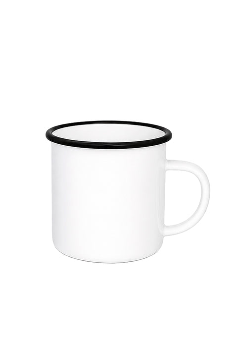 Taza de Peltre blanco con borde negro de 11oz para sublimación ColorMake