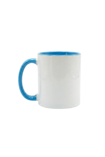 Tazón 11oz con color interno y asa azul para sublimación Orca (36 u)
