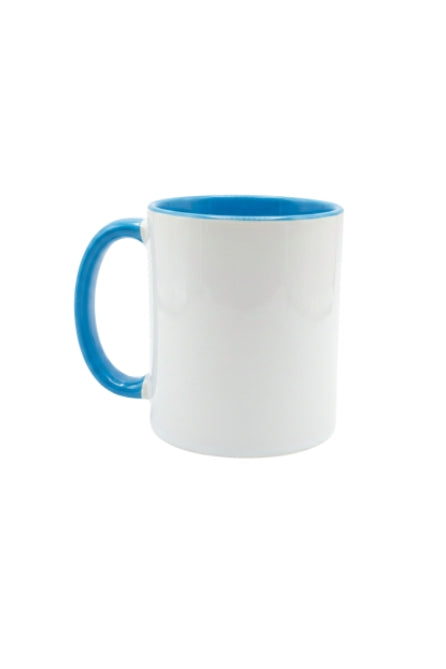 Tazón 11oz con color interno y asa azul para sublimación Orca (36 u)