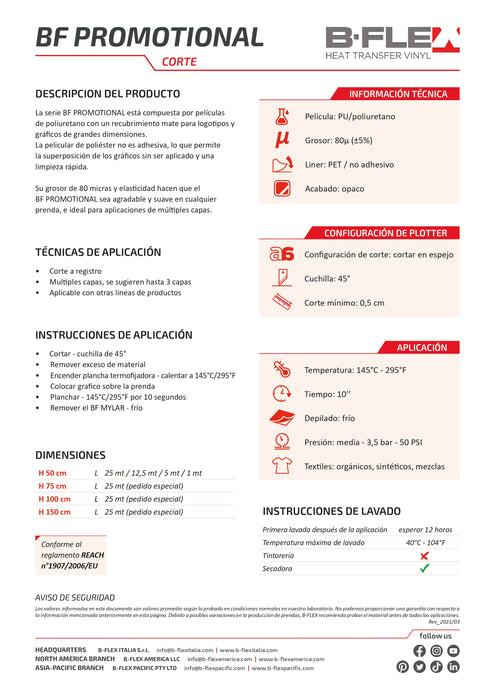 Vinilo Termotransferible BF Promotional